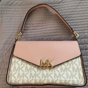 Authentic MK pink and white shoulder bag